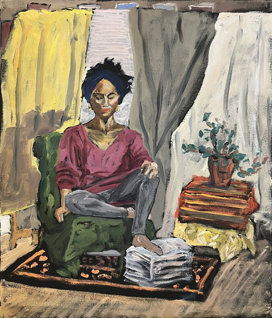 Seated Figure with Blue Bandana - Kitt Shaffer